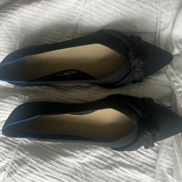 Rothy's Black Knot Point 11 flats brand new nvr worn original box size 10.5! - Picture 8 of 13